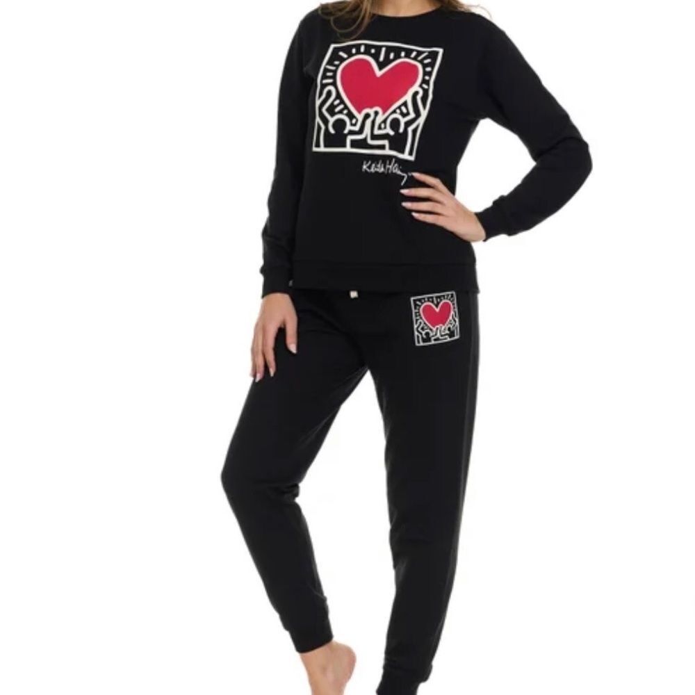 Keith Haring Black Lounge Set • NEW WITH TAGS • Size M